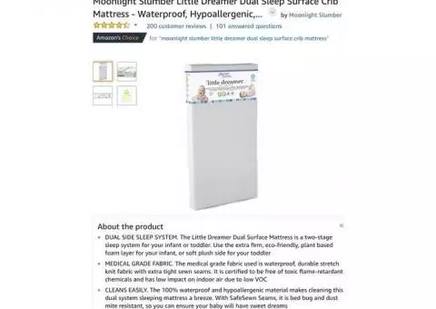 Brand new dual crib mattress