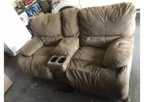 Loveseat - (2 automatic recliners)