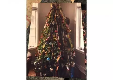 Custom artificial Christmas tree 7 1/2 ft