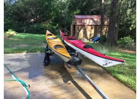 kayaks and trailor