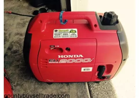 Honda 2000 generator used twice $750 obo