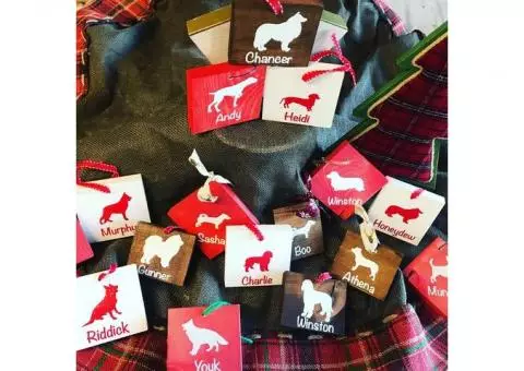 Fur baby Wooden ornaments