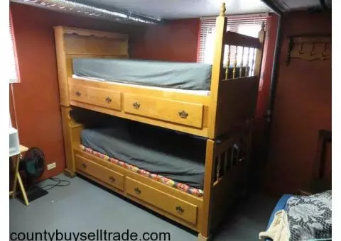 Vintage Hand Crafted Bunk Beds for sale.