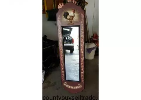 Framed Mirror - Rooster