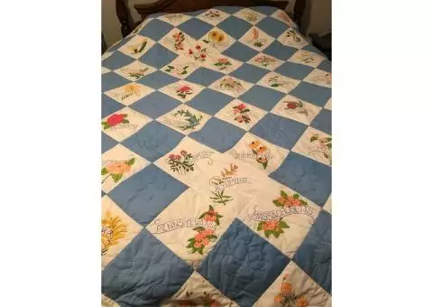 Quilt  with State Squares