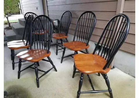 Wood Spindle-back Chairs