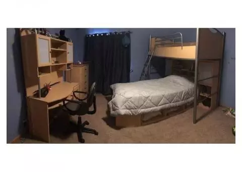 Bunk bed, dresser and desk set