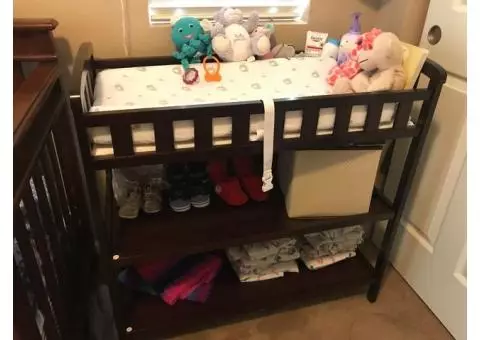Changing table with selves