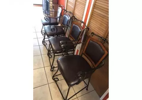 Set of 4 Counter Height Swivel Chairs