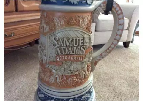 Samuel Adams Beer Stein Display