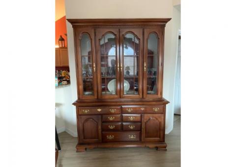 Dinning table and china cabinet