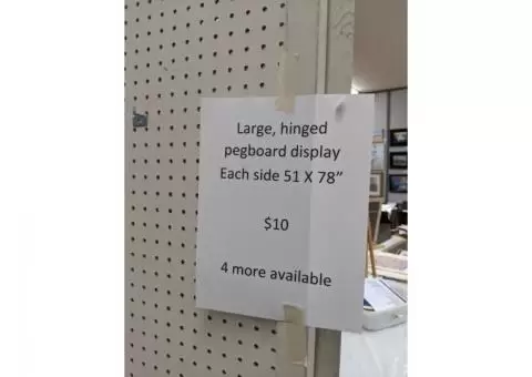 Pegboard display stands