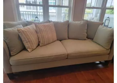 Sofa, 2 Club Chairs