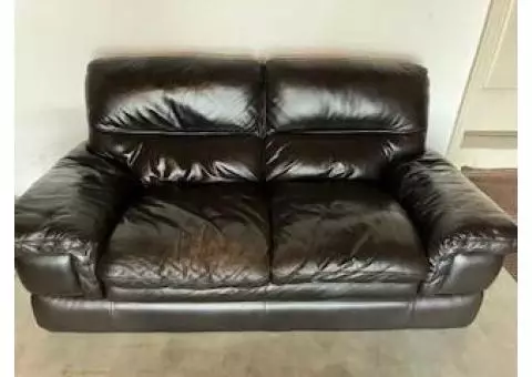 faux leather loveseat