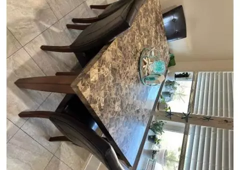 Dining table and matching console table