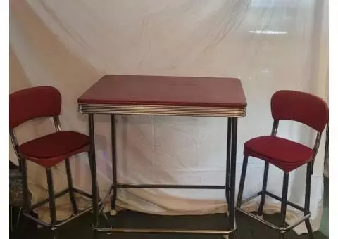 Retro high top table w/ stools