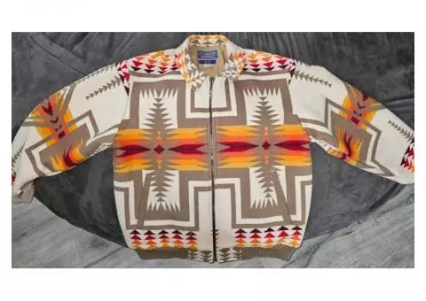 Vintage 1990s-2000s Pendleton Chief Joseph Native Chimayo Rag Jacket
