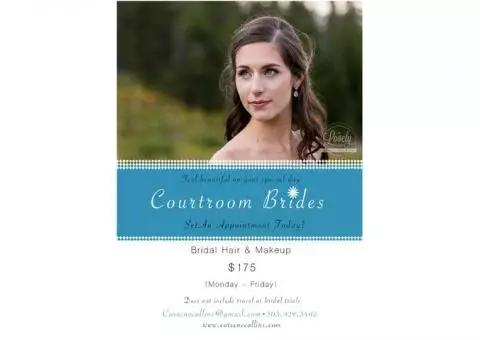 For Courtroom Brides! Hair & Makeup Package