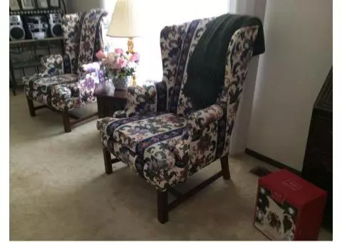 2 Wing Back Chairs