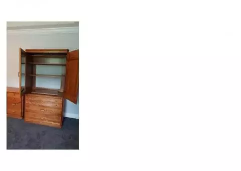 King size hardwood bedroom set