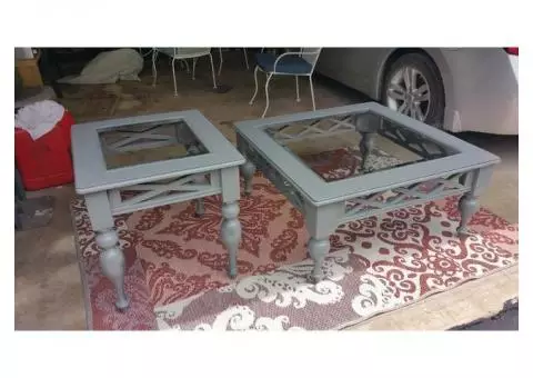 Coffee and end tables, patio set, dining chairs