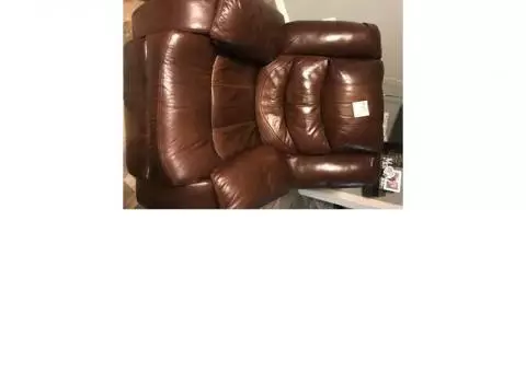 Leather rocker/recliner