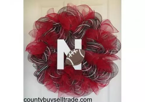 Husker Mesh Wreath