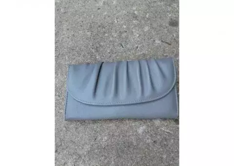 Grey leather wallet