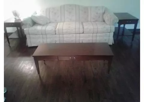 Couch and 3 End Tables