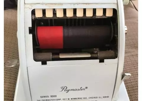 Vintage check writer machine