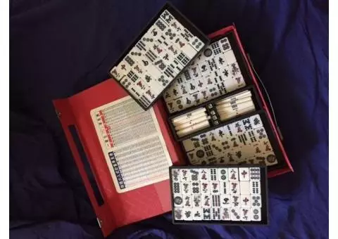 Ivory Mahjong Set with Case