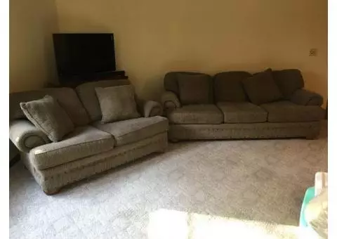 Sofa and matching love seat