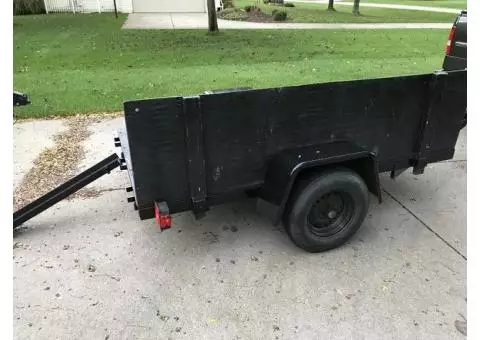 5x8 Trailer with motorcycle rails and sides