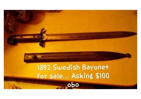 1892 Swedish Bayonet