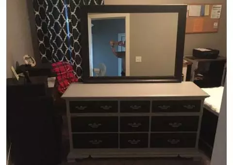 Hard Rock Maple Dresser with Mirror