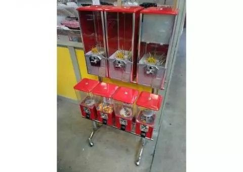Northwestern 7 Unit Toy and Gumball Vending Machine Combo