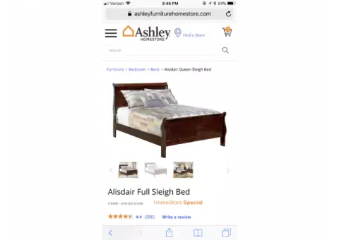 Ashley home furniture full size sleigh bed