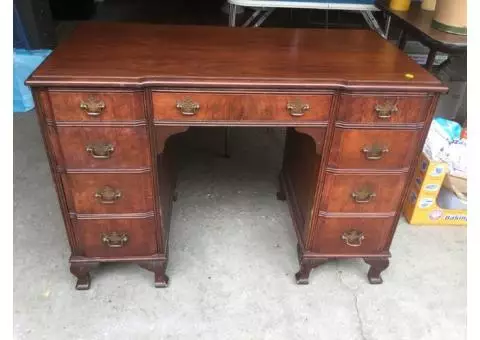 Antique 9 drawer desk