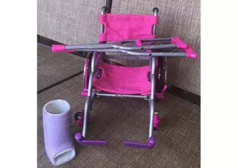 Play wheelchair fits Am. Girl