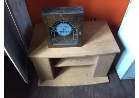 TV stand and small spice cabinet