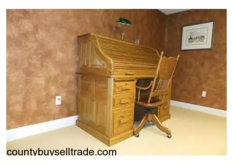 oak rolltop desk