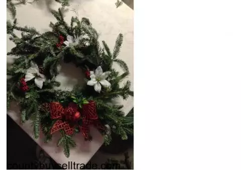 Homemade Christmas wreaths!